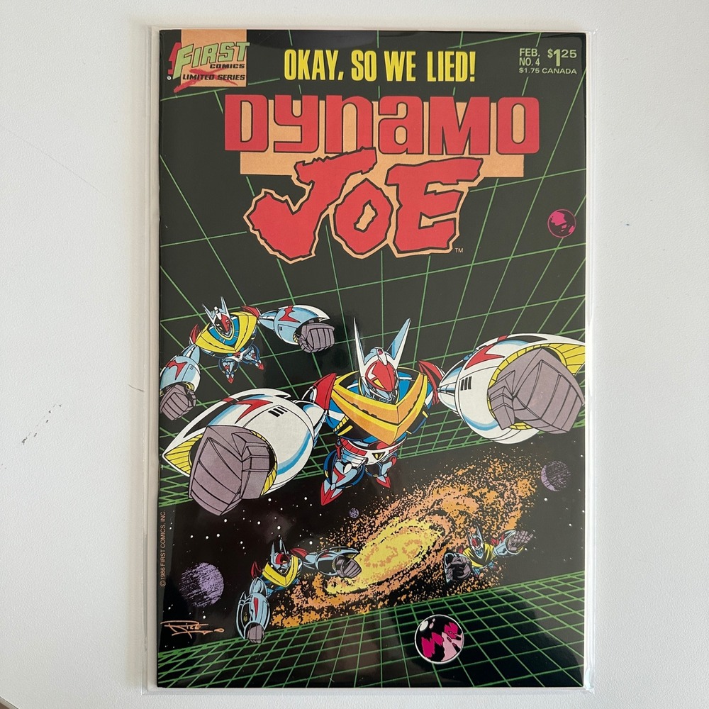 Dynamo Joe 4 First Comics 1986 Vintage Copper Age Mecha Sci-Fi Giant Robot Comic